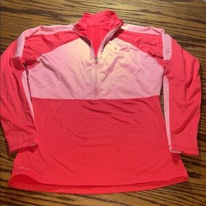 Nike coral peach half-zip micro-fleece top